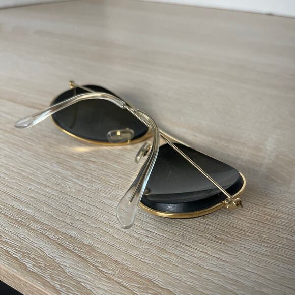 Vintage B&L Ray-Ban USA LIC Aviators Sunglasses Gold FRAMES 58-16 Excellent Cond - Picture 5 of 7